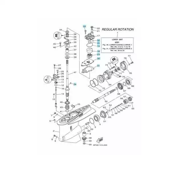 Kit pompe à eau Yamaha 6P2-W0078-00-00 SIE18-3515