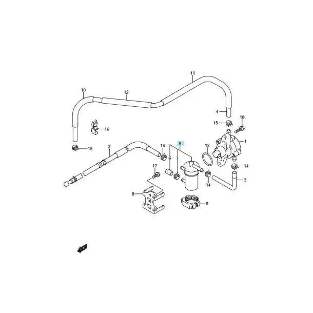Filtre à essence Suzuki DF150 à DF175 2006 et après origine 15410-96J00