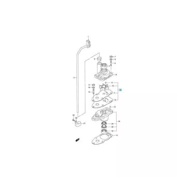 Kit turbine DT6 1984-02 DT8 1983-87 Suzuki 17400-98551 17400-98550