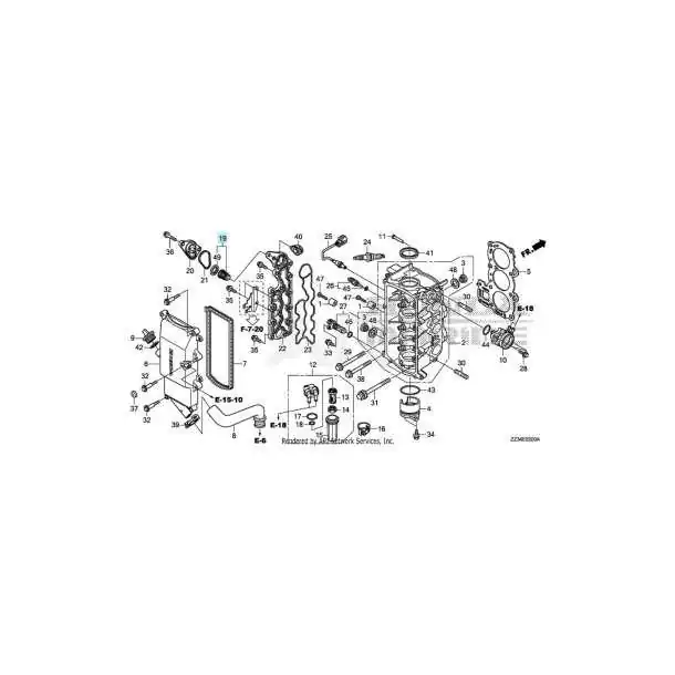 Thermostat 60°C BF8 à BF225 moteurs Honda 19300-ZW9-003 19300-ZY3-023