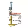 Tube d'étambot en bronze avec un palier diamètre 45 mm longueur 1 m