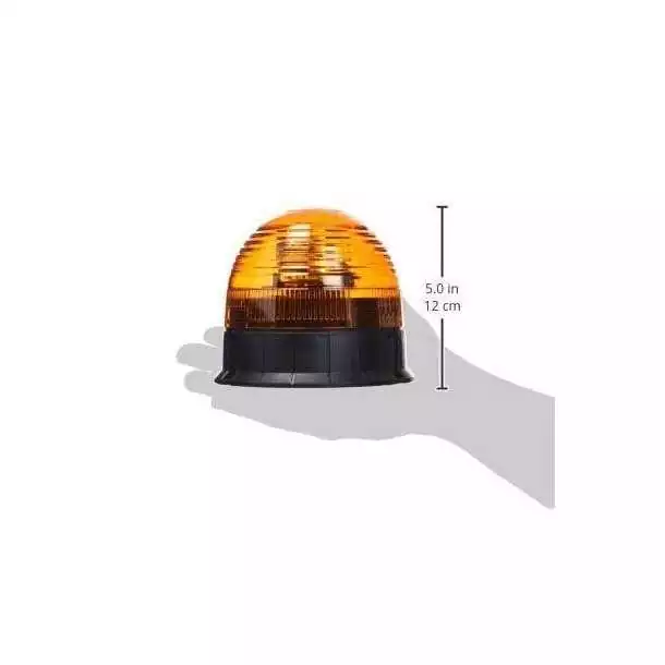 Gyrophare halogène orange à fixer 12-24V 55W livré avec lampe