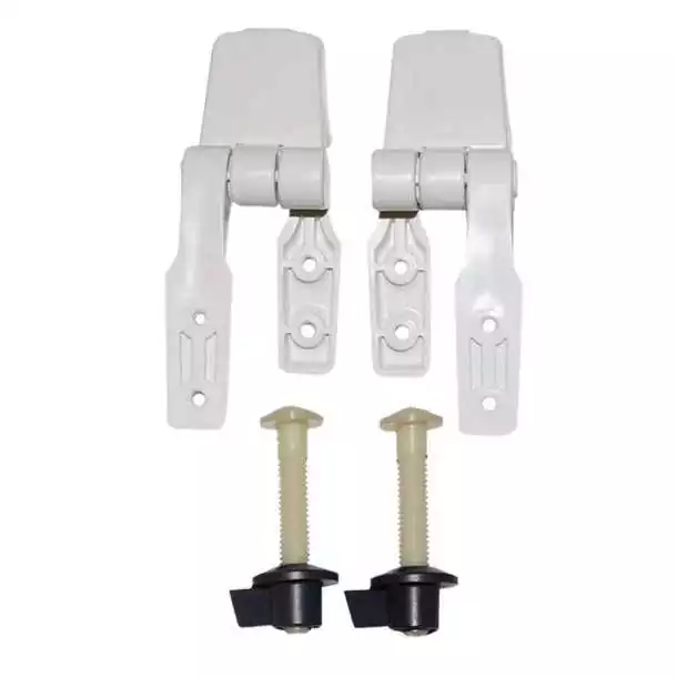 Charnières pour WC manuel Twist'n'Lock Compact petit modèle la paire Charnières pour WC manuel Twist'n'Lock Compact petit modèle la paire