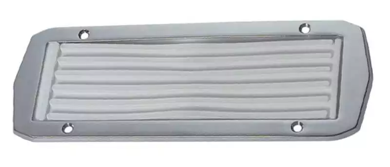 Marche pied en laiton chromé et caoutchouc 230x80mm
