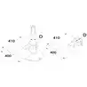 Marche pied pliant en aluminium anodisé 400x220x410mm