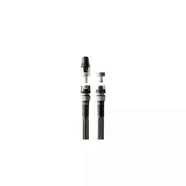 Tuyau de lavage Force diamètre 15mm gris-lime + pistolet et raccords tuyau 30m