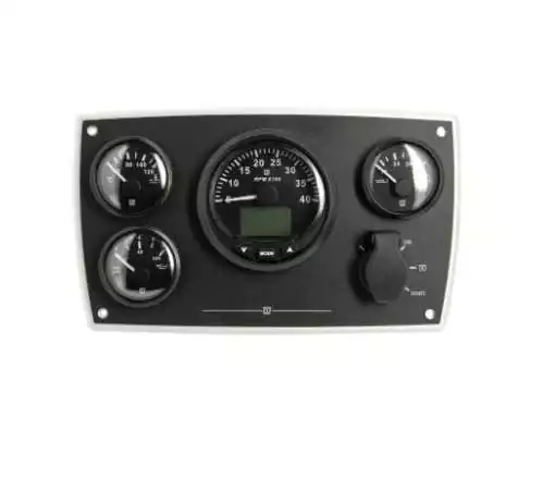 Tableau de bord moteur aluminium type MPA34 CAN 24V 4 instruments noir 0-4000 RPM