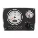 Tableau de bord moteur aluminium noir 12V 2 instruments blanc RPM 0-5000