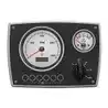 Tableau de bord moteur aluminium noir 12V 2 instruments blanc RPM 0-5000