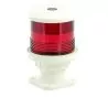 Feu tout horizon rouge montage sur socle boitier blanc ampoule non fournie