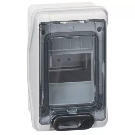 Coffret étanche gris 4 modules IP65 Lg 128mm x H 200mm x P 115mm