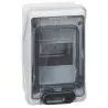 Coffret étanche gris 4 modules IP65 Lg 128mm x H 200mm x P 115mm