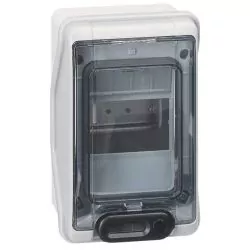 Coffret étanche gris 2+1 modules Lg 93mm x H 174mm x P 93mm