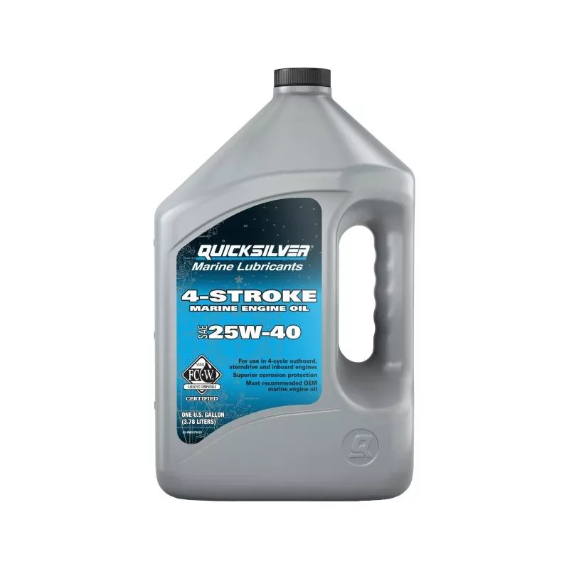 Huile marine Quicksilver 4T minérale FCW 25W40 4L