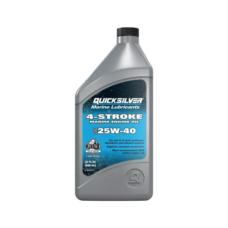 Huile marine Quicksilver 4T minérale FCW 25W401L