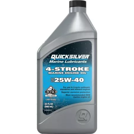 Huile marine Quicksilver 4T minérale FCW 25W401L