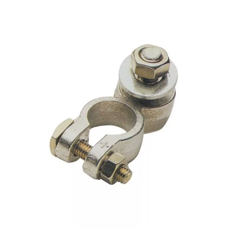 Cosse pour batterie diamètre 10mm² positif collier à écrou et rondelle