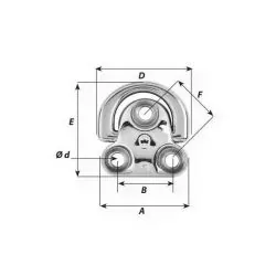 Cadène articulée diamètre 8mm Longueur 50mm Largeur 59mm Hauteur 35mm 