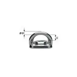 Cadène articulée diamètre 8mm Longueur 50mm Largeur 59mm Hauteur 35mm 