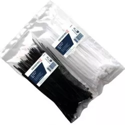 100 Colliers de câblage 4,8 x 400mm Noir Attache rapide