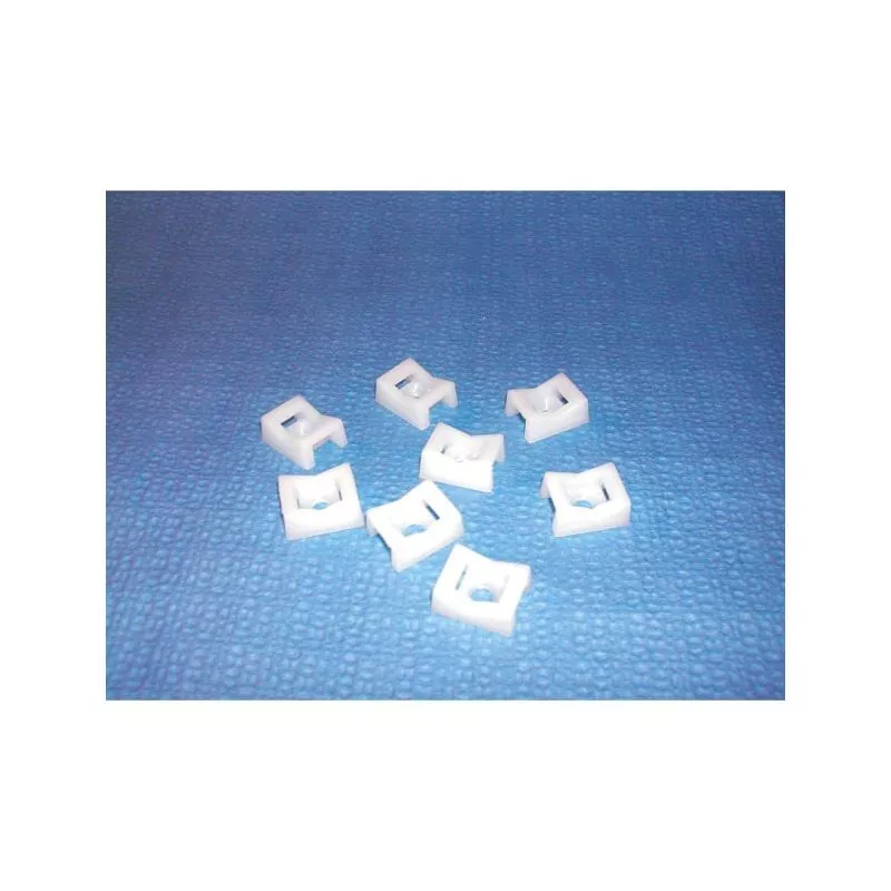 100 Embases adhésives Colring 30 x 25 mm pour colliers largeur maxi 4,6 mm