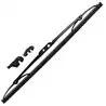 Balai essui glace 380mm Finition noire avec 2 adaptateurs connexion droit ou crochet