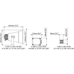 Haut parleur de pont EW3-M avec sirène automatique 24V avec micro