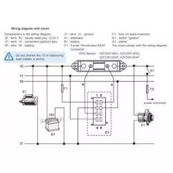 Ampèremètre diamètre 52 mm 12-24V Indicateur 60-0-60A blanc