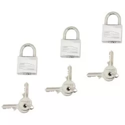 3 Cadenas marin en inox longueur 40mm diamètre anse 6,35mm