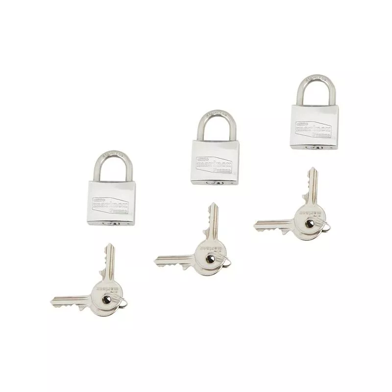 3 Cadenas marin en inox longueur 40mm diamètre anse 6,35mm
