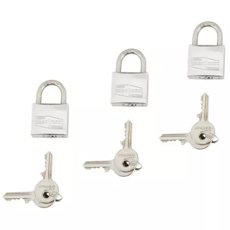 3 Cadenas marin en inox longueur 40mm diamètre anse 6,35mm