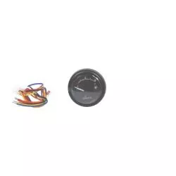 Indicateur carburant 52mm Noir 12V transformable en 24V 0-180 ohms