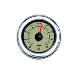 Amperemetre beige 12/24V +/- 80A trou d'encastrement 52mm