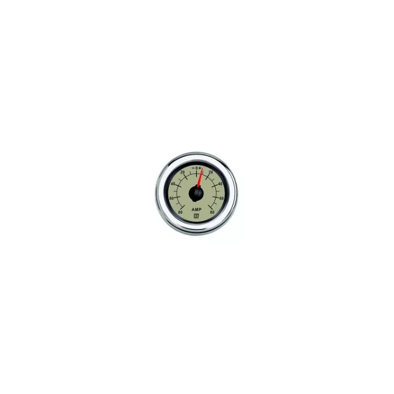 Amperemetre beige 12/24V +/- 80A trou d'encastrement 52mm