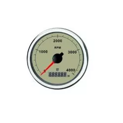 Compte tours avec horametre beige 12/24V 0-5000rpm trou d'encastrement 100mm