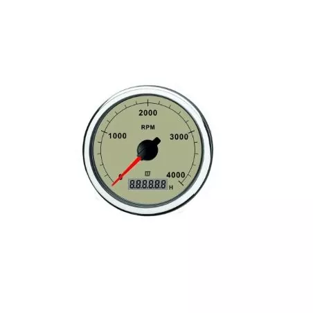 Compte tours avec horametre beige 12/24V 0-5000rpm trou d'encastrement 100mm