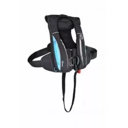 Gilet gonflable Sport Pro 170N ADV auto harnais Carbon Black/Blue feu flash