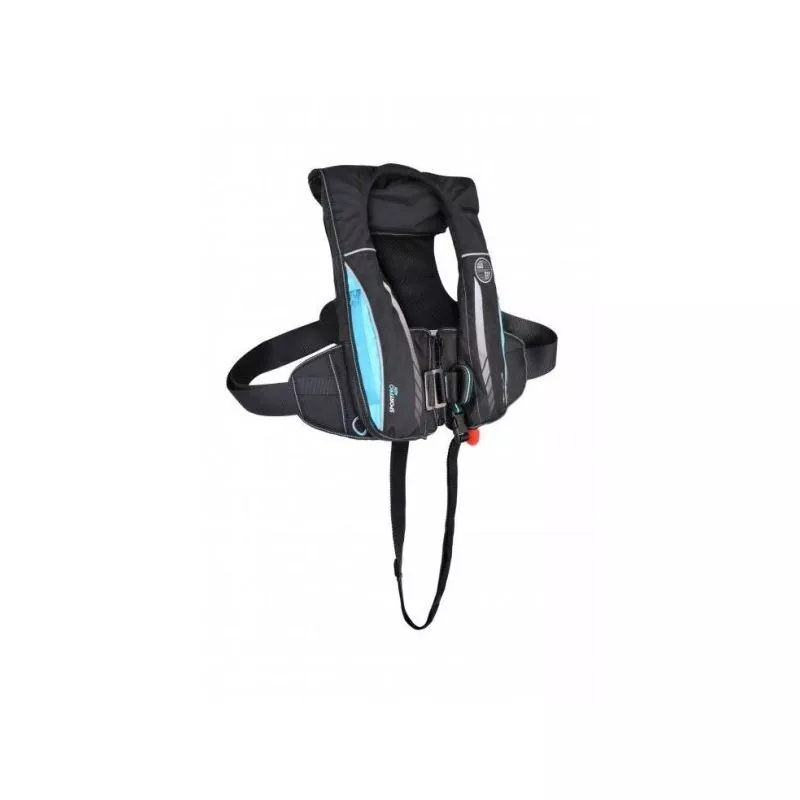 Gilet gonflable Sport Pro 170N ADV auto harnais Carbon Black/Blue feu flash