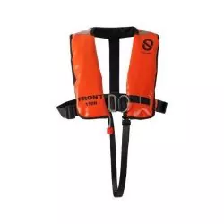 Gilet gonflable Worksafe Pro 150N auto harnais Orange PVC