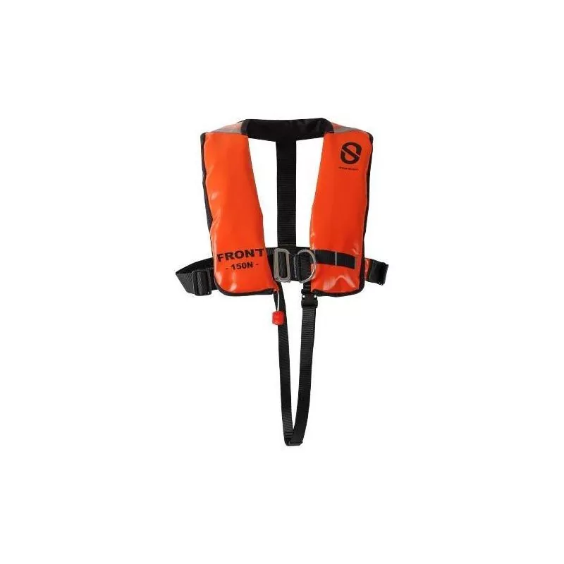 Gilet gonflable Worksafe Pro 150N auto harnais Orange PVC