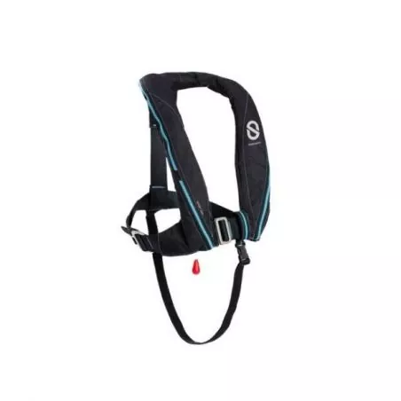 Gilet gonflable Sport 170N ADV auto harnais Carbon Black avec feu flash