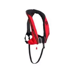 Gilet gonflable Sport 170N ADV auto harnais Red Black Carbon feu flash
