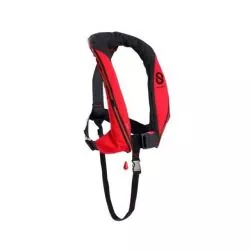 Gilet gonflable Sport 170N ADV auto sans harnais Red Black Carbon feu flash