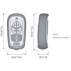 Télécommande 4 canaux RRC HT4+ guindeau / propulseur 869MHz