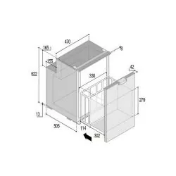 Réfrigérateur Seaclassic C90 DW noir 90L à tiroir unité interne 12/24V