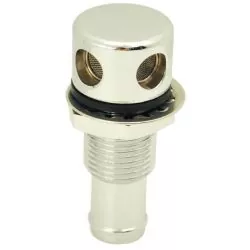 Event de réservoir droit chromé perçage diamètre 18 mm longueur 59 mm