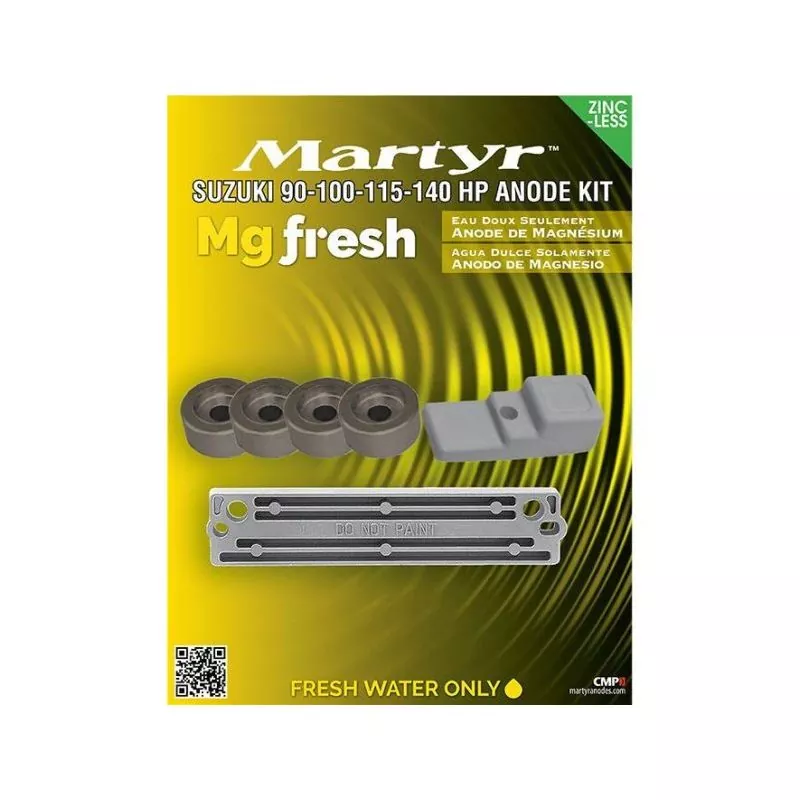 Kit anode magnésium hors-bordSuzuki DF90 DF100 DF115 DF140