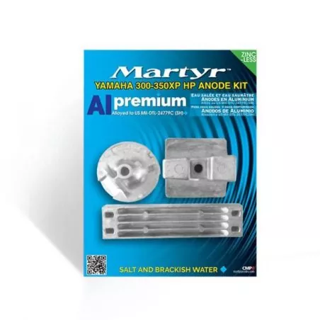 Kit anode aluminium hors-bord Yamaha 300-350cv F300 F350
