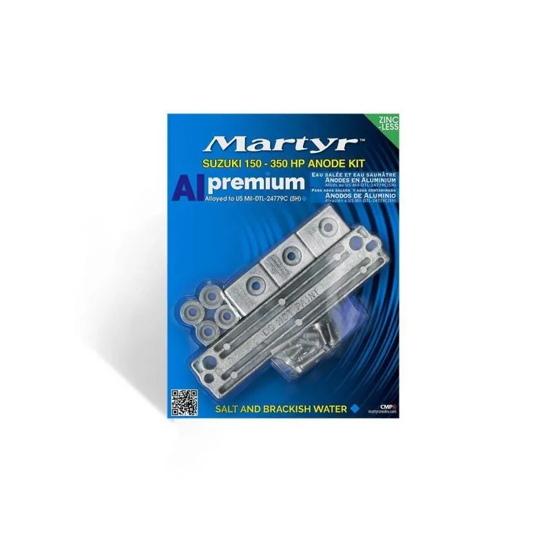 Kit anode aluminium hors-bord Suzuki 150-350cv