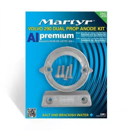 Kit anode alu pour Volvo 290 duo prop